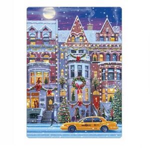 Christmas in the City Brownstone Magnet